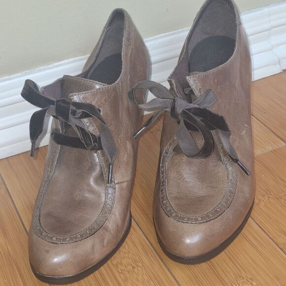 Born Birdie Bootie Shoe Oxford Womens Leather Velvet Laced Heeled 10 HandCrafted - Picture 3 of 16